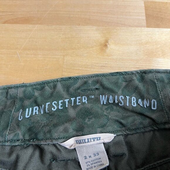 Duluth Size 2 Green Floral Straight Leg Curvesetter Cargo Carpenter Pants - Picture 7 of 10